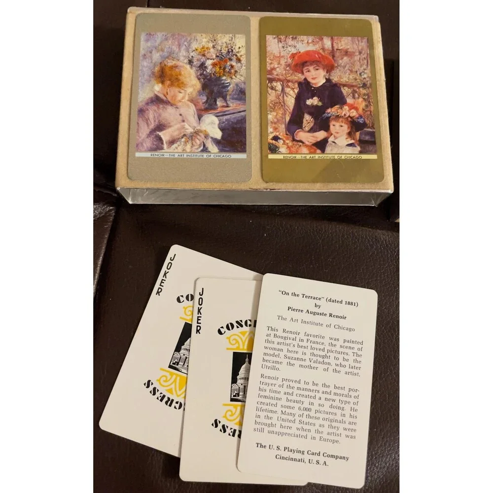 Congress Renoir Double Deck Cards Art Institute of Chicago Complete Box VTG